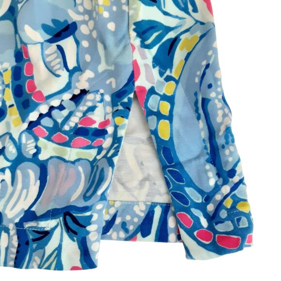 Lilly Pulitzer Carlotta Stretch Shift Dress Blue Peri Pinch Pinch Womens 8 Beach - Picture 9 of 14